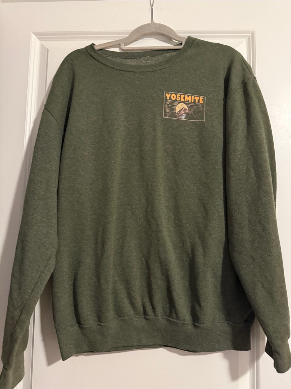 Men's Olive Green Yosemite Crewneck Sweatshirt